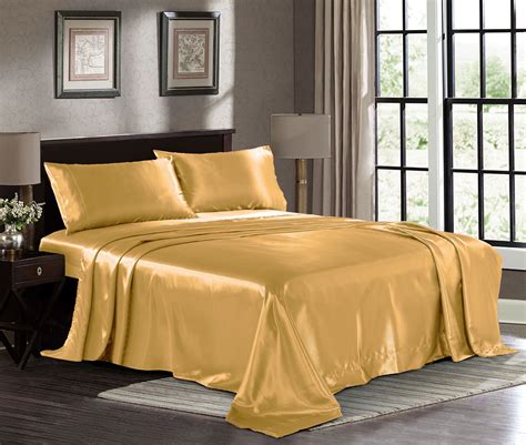 metallic gold bed sheets|gold sateen sheets.